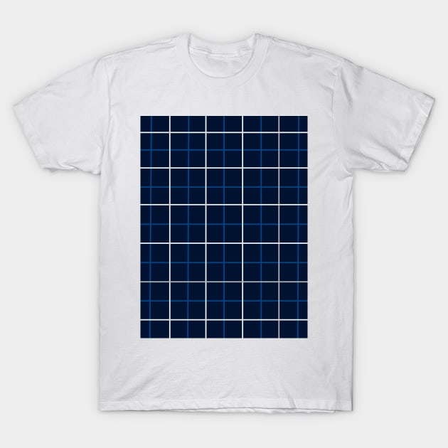 Navy Windowpane Check with Cobalt & White T-Shirt by PSCSCo